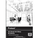 PROTEXT VISUAL ART DIARY WITH PP COVER 110GSM 120 PAGE A3