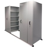 APC EZISLIDE AISLE SAVER 4 BAY 5 SHELVES 2750 X 2175 X 1200 X 400MM CYBER GREY