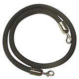 Q NYLON ROPE 25MM CHROME SNAP ENDS 15M BLACK