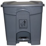 CLEANLINK RUBBISH BIN WITH PEDAL LID 30 LITRE GREY