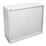 GO STEEL TAMBOUR DOOR CABINET NO SHELVES 1016 X 900 X 473MM WHITE CHINA