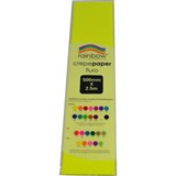 RAINBOW CREPE PAPER 500MM X 25M FLURO YELLOW