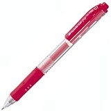 PENTEL K157 HYBRID GEL GRIP RETRACTABLE GEL INK PEN 07MM RED