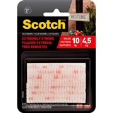 SCOTCH EXTREME FASTENER 25 X 76MM CLEAR PACK 2 PAIRS