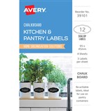 AVERY 39101 CHALKBOARD LABELS SCOLLOP PACK 12