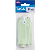 AVERY 13203 SWING TAGS WITH STRING 96 X 48MM GREEN PACK 24