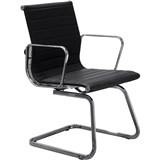 AERO VISITOR CHAIR CANTILEVER BASE MEDIUM BACK ARMS PU BLACK