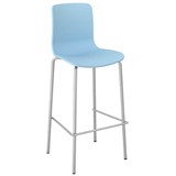 DAL ACTI CHAIR 4LEG LOW BARSTOOL CHROME FRAME PALE BLUE SHELL