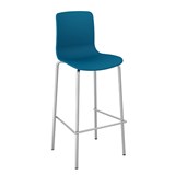 DAL ACTI CHAIR 4LEG LOW BARSTOOL CHROME FRAME NAVY BLUE SHELL