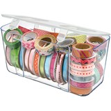 DEFLECTO STORAGE CADDY ORGANISER CONTAINER MEDIUM WHITECLEAR