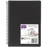 DERWENT ACADEMY VISUAL ART DIARY PORTRAIT 120 PAGE A5 BLACK