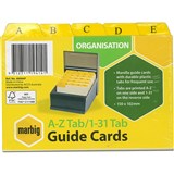 MARBIG GUIDE CARDS AZ131 TAB 111 X 152MM BUFF MANILLA PACK 30