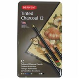 DERWENT TINTED CHARCOAL PENCILS TIN 12