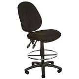 YS DESIGN 08 DRAFTING CHAIR HIGH BACK BLACK