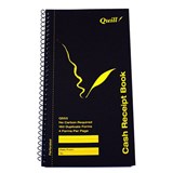 QUILL Q553 CASH RECEIPT BOOK SPIRALBOUND 160 FORMS 272 X 149MM