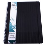 QUILL VISUAL ART DIARY 125GSM 120 PAGE A3 PP BLACK