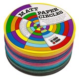 BRENEX MATT CIRCLE PAPER SHAPES DOUBLE SIDE 120MM ASSORTED PACK 500