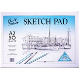 QUILL PREMIUM SKETCH PAD 110GSM 50 LEAF A2 WHITE
