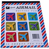QUILL RULED AIRMAIL WRITING PAD 50 LEAF 250 X 200MM WHITE