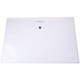 BANTEX STANDARD DOCUMENT WALLET STANDARD PP BUTTON CLOSURE A3 CLEAR