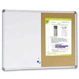 VISIONCHART COMBI WHITEBOARD AND CORKBOARD 900 X 600MM