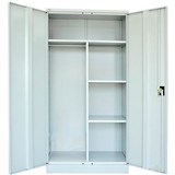 GO SWING DOOR CUPBOARD WARDROBE 910 X 450 X 1830MM SILVER GREY
