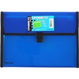 BANTEX EXPANDING FILE POP GEAR  13 POCKET BUCKLE CLOSURE A4 BLUE