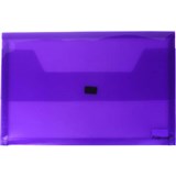 BANTEX TRANSLUCENT DOCUMENT WALLET POP GEAR PP HOOK AND LOOP CLOSURE FOOLSCAP PURPLE
