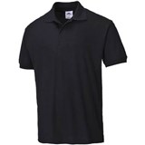 PORTWEST B210 NAPLES MENS POLO SHIRT BLACK 4L