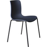 DAL ACTI CHAIR 4LEG BLACK POWDERCOAT FRAME NAVY BLUE POLYPROP SHELL