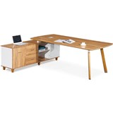 ARBOR EXECUTIVE CORNER WORKSTATION LHS 2200 X 1850 X 720MM AMERICAN WALNUT