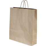 CAPRI KRAFT PAPER CARRY BAG B2 TWIST HANDLE LARGE BROWN PACK 250