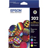 EPSON 202 INK CARTRIDGE VALUE PACK BLACKCYANMAGENTAYELLOW