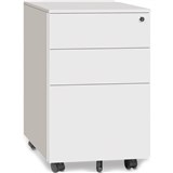 OM METAL MOBILE PEDESTAL 3DRAWER LOCKABLE 390 X 500 X 600MM WHITE