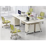 FLEET 4 PERSON WORKSTATION 2800 X 1200MM WHITE