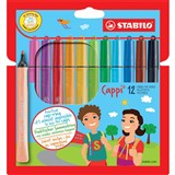 STABILO CAPPI FIBRE TIP PENS 10MM ASSORTED WALLET 12