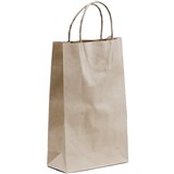 HUHTAMAKI FUTURE FRIENDLY PAPER BAG TWISTED HANDLE 265 X 160MM BROWN PACK 50
