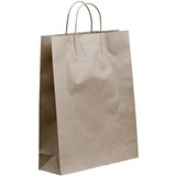 HUHTAMAKI FUTURE FRIENDLY PAPER BAG TWISTED HANDLE 420 X 320MM BROWN PACK 50