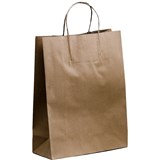 HUHTAMAKI FUTURE FRIENDLY PAPER BAG TWISTED HANDLE 350 X 260MM BROWN PACK 50