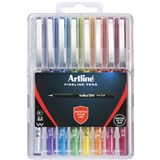 ARTLINE 200 FINELINER PEN 04MM BRIGHT ASSORTED HARD CASE PACK 8