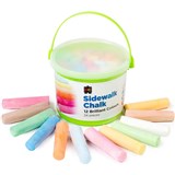 EDUCATIONAL COLOURS SIDEWALK CHALK ASSORTED BUCKET 24