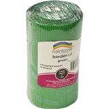 RAINBOW CORRUGATED SCALLOPED BORDER ROLL 60MM X 15M GREEN