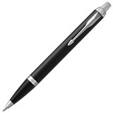 PARKER IM BALLPOINT PEN MEDIUM TIP BLUE INK CHROME TRIM BLACK