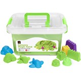 EDUCATIONAL COLOURS SENSORY MAGIC SAND 2KG GREEN WITH MOULDS