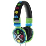 MOKI POPPER HEADPHONES BLACK SKULL