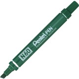 PENTEL N60 PERMANENT MARKER CHISEL 55MM GREEN BOX 12