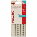 VELCRO BRAND REMOVABLE MOUNTING CIRCLES 9MM WHITE PACK 56