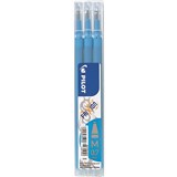 PILOT BLSFR7 FRIXION ERASABLE ROLLERBALL GEL REFILL MEDIUM 07MM LIGHT BLUE PACK 3