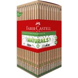 FABERCASTELL NATURAL GRAPHITE PENCILS WITH ERASER TIP 2B PACK 72