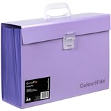 COLOURHIDE EXPANDING CARRY FILE PP A4 PURPLE